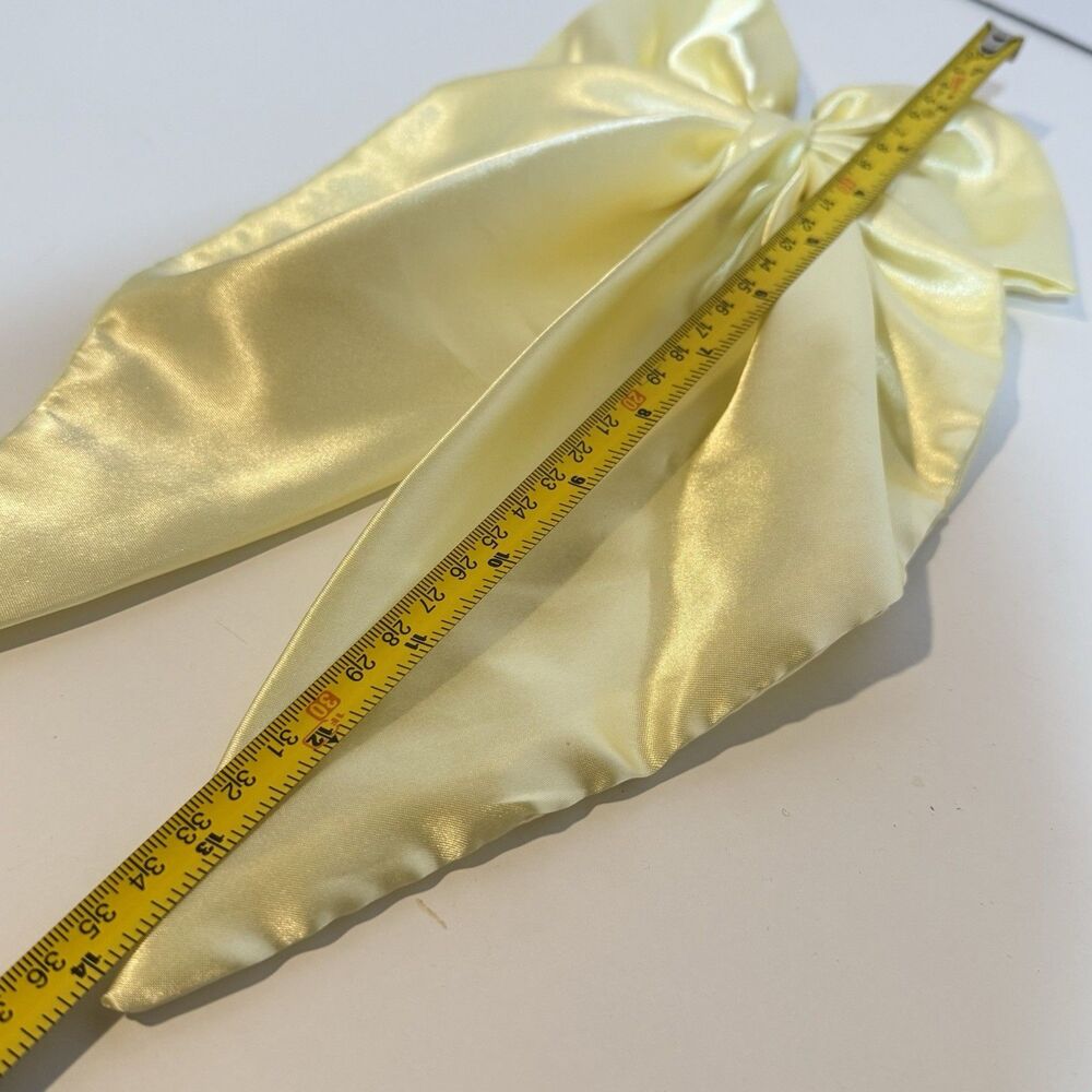 Large Satin Bow Barrettes Women Ribbon Hair Clips Hairpins for Styling Yellow - Picture 10 of 16